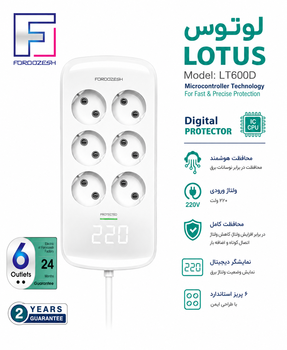 محافظ صوتی تصویری فروزش کابل ۲منری