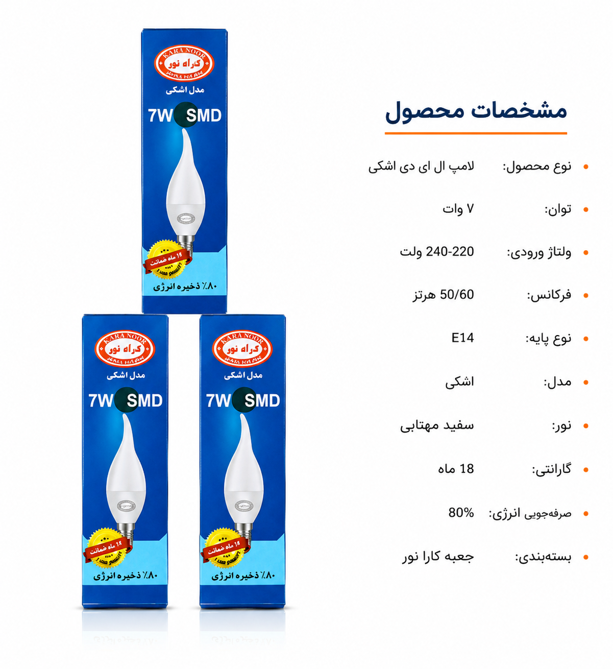 لامپ شمعی لوسترE14