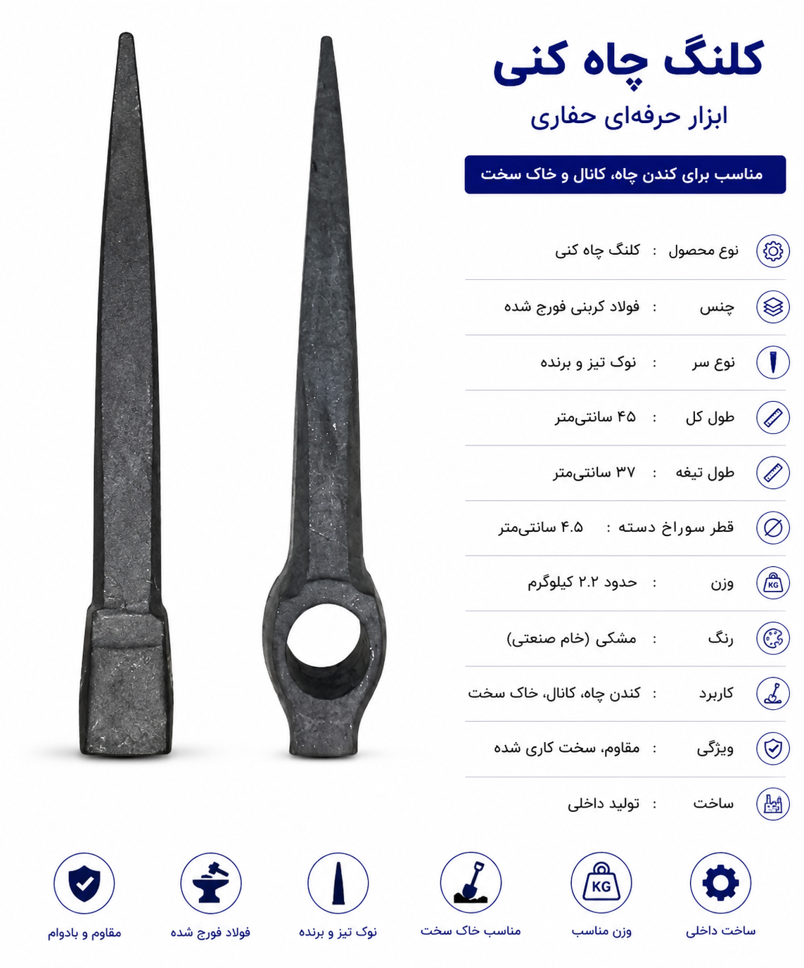 کلنگ چاه کنی، کلنگ مغنی