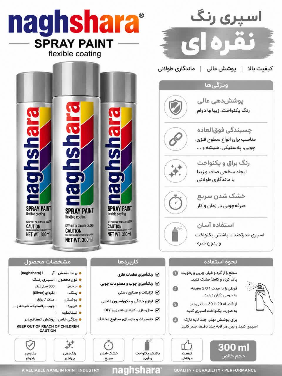 اسپری رنگ نقره‌ای